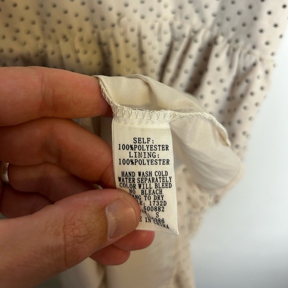 Anthropologie In February Cottage Prairie Milkmaid Polka Dot Midi Dress Feminine - Picture 10 of 11